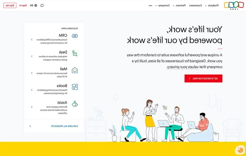 zoho crm home page