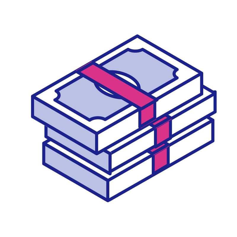 Three Bundles of Bank Notes