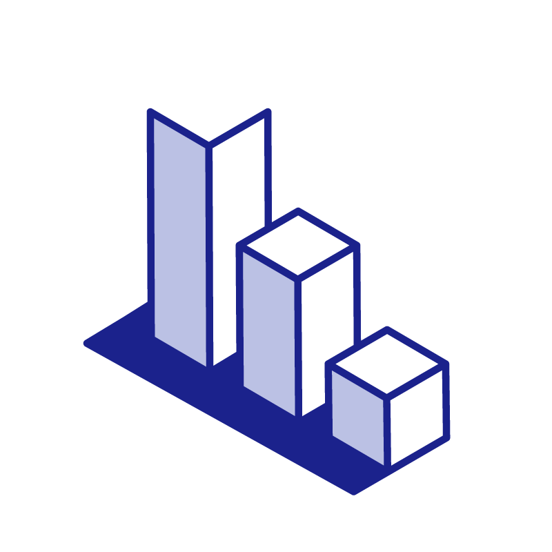 Upward Trending 3D Bar Graph