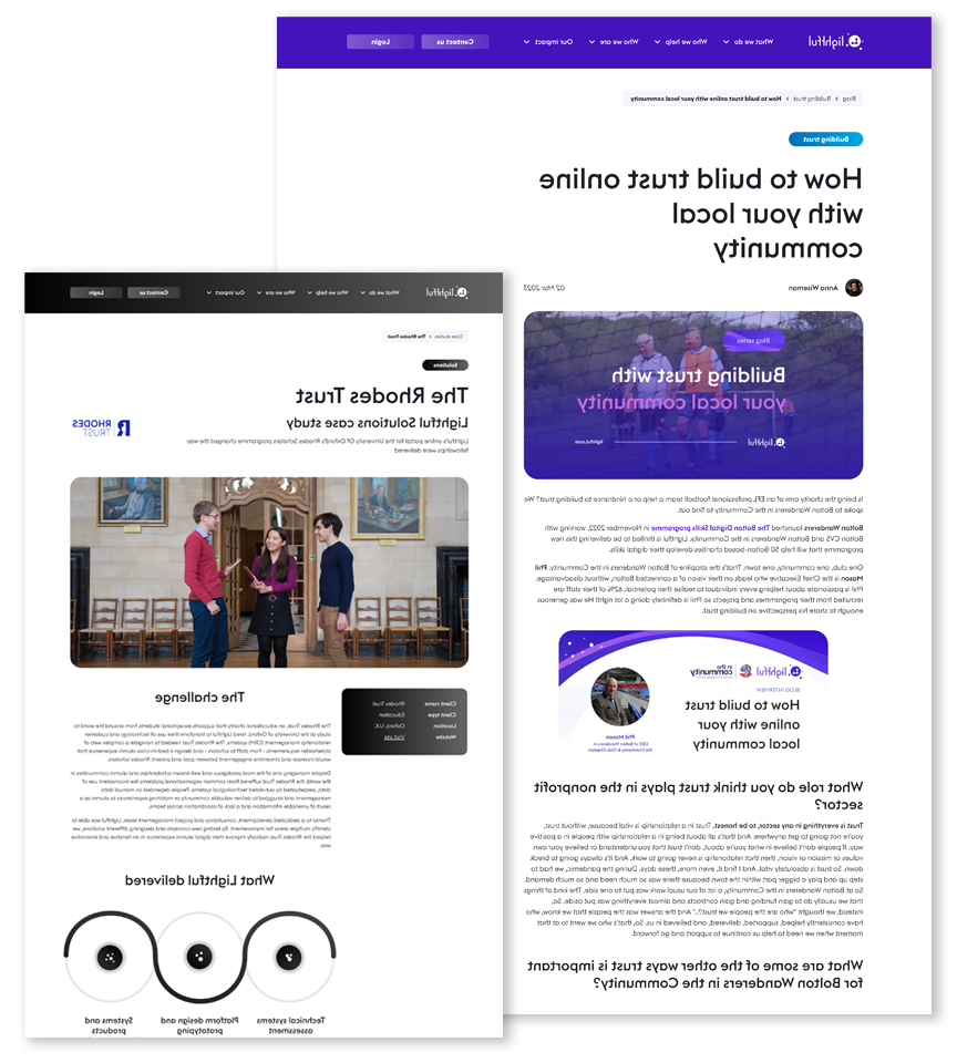 screenshots of webpages