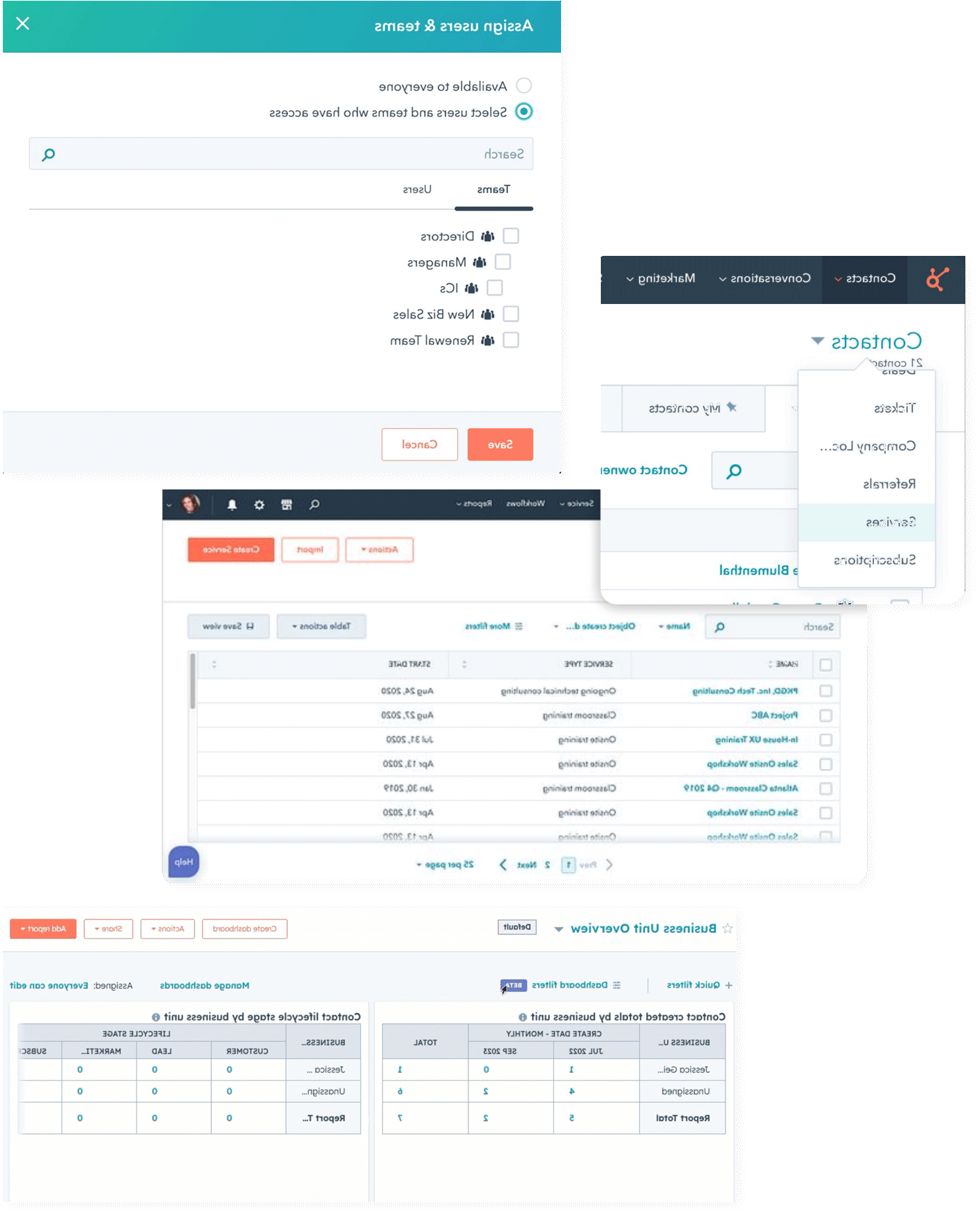 HubSpot business units